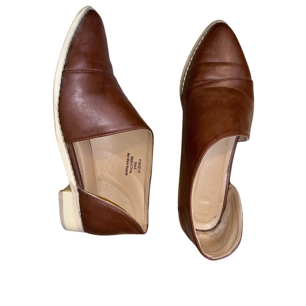 JC open side brown flats women’s shoes size 8 -looks like free people @ Buckle